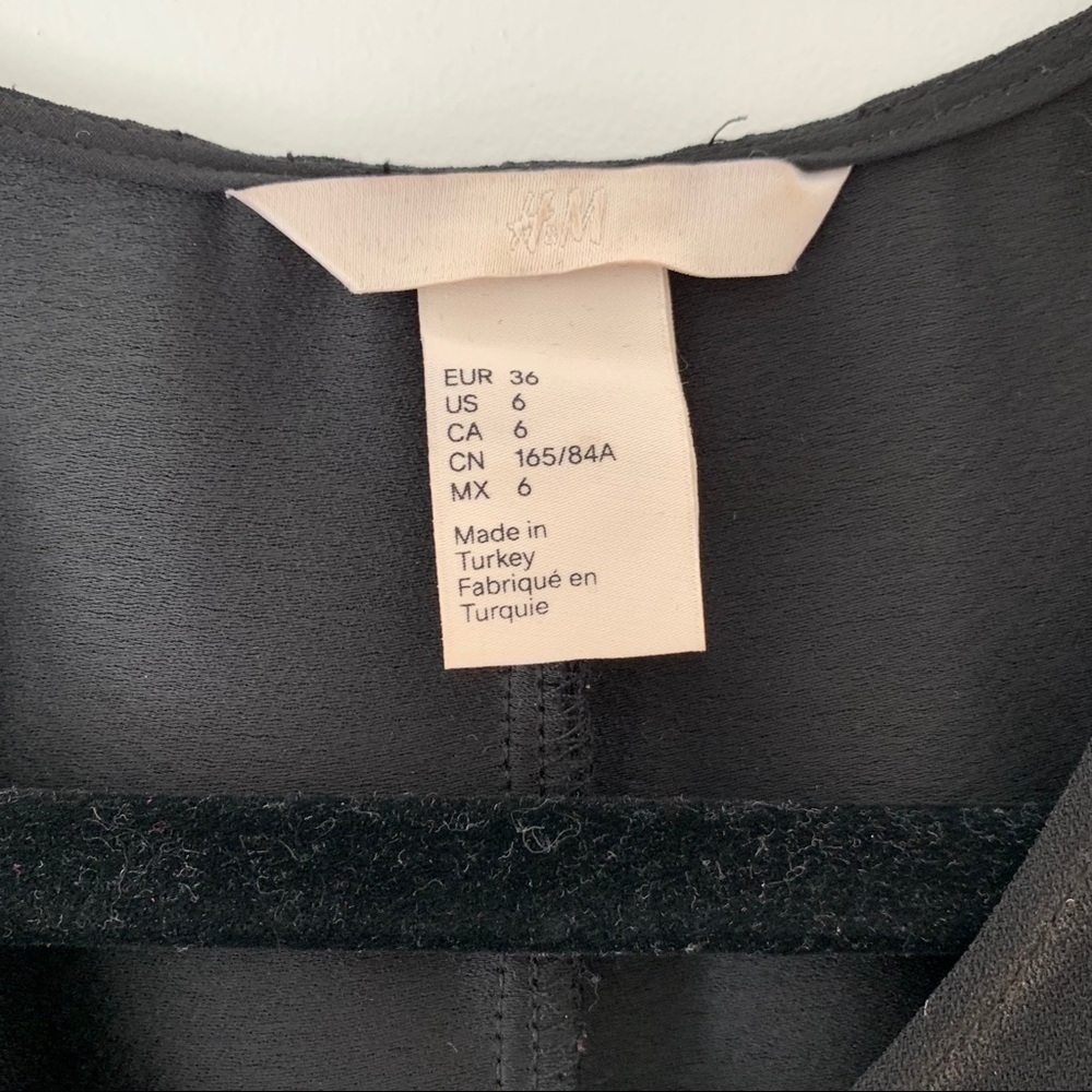 H&M High Low Top Black Size 6 - Picture 2 of 3